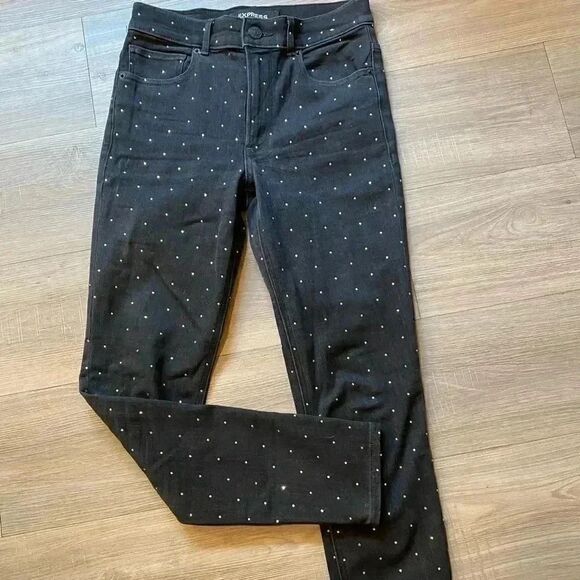 Express black rhinestone jeans  - Picture 1 of 6